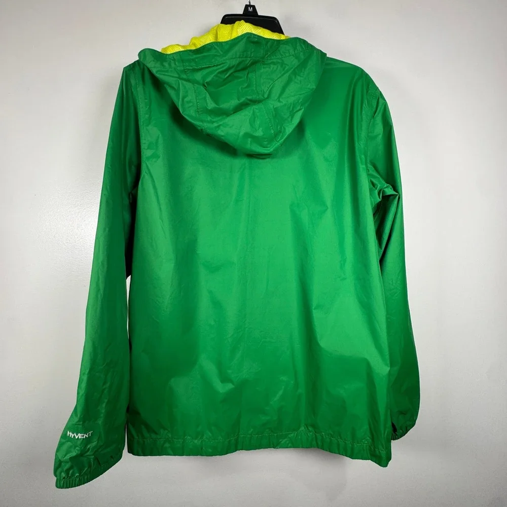 The North Face XL 18/20 Green HyVent Rain Jacket Hooded Mesh Lined Waterproof